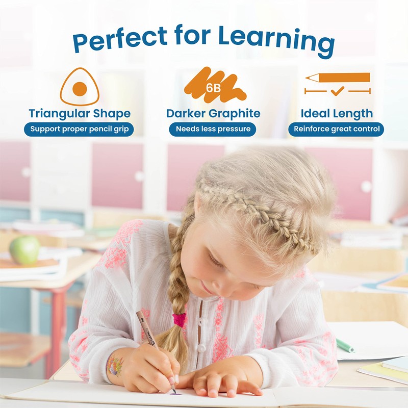Learning Pencils For Toddlers 2-4 Years–Kids Pencils For Beginners, Toddlers