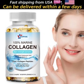 Premiun Marine Collagen Capsules w/ Hyaluronic Aid and Vitamin C - Anti Aging