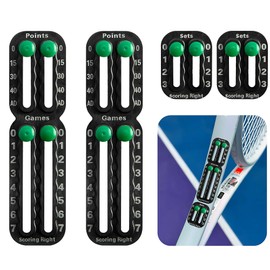 RunNico 2Pcs Lightweight Tennis Racket Score Keeper, Tennis Racquet Score Record with Adhensive Strips, Portable Tennis Point Tracker for Enthusiast Professional (2Pcs)