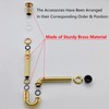 Heixutas Brass P Trap with Bathroom Sink Stopper : 1-1/4