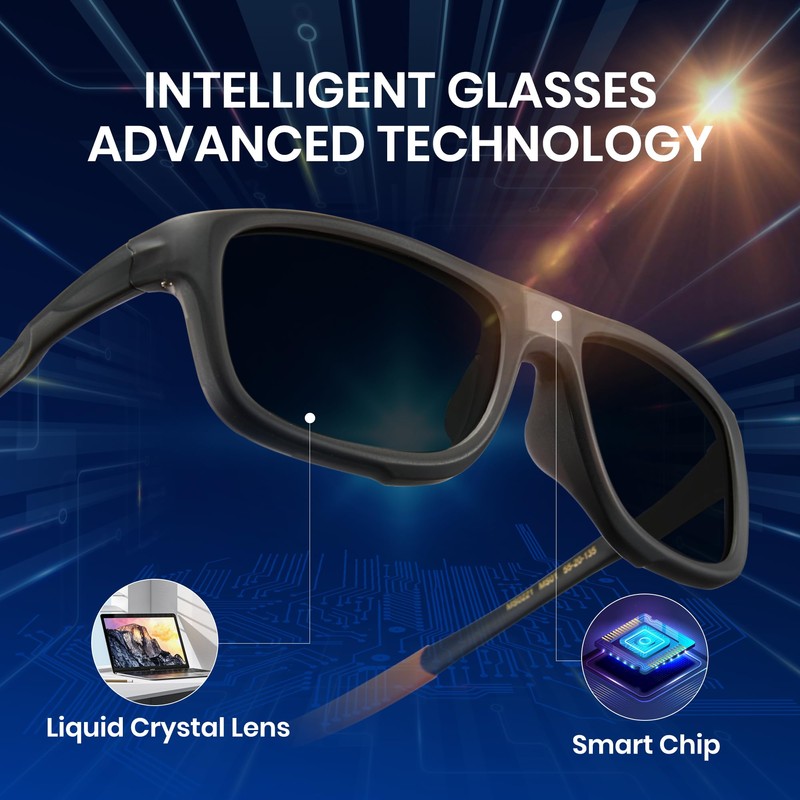 Cyxus P1176 0.1 Second Dimmable Sunglasses, Polarized Sunglasses, Blue Light