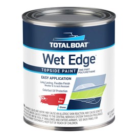 TotalBoat Wet Edge Marine Topside Paint for Boats, Fiberglass, and Wood (Fire Red, 1 Quarts (Pack of 1))