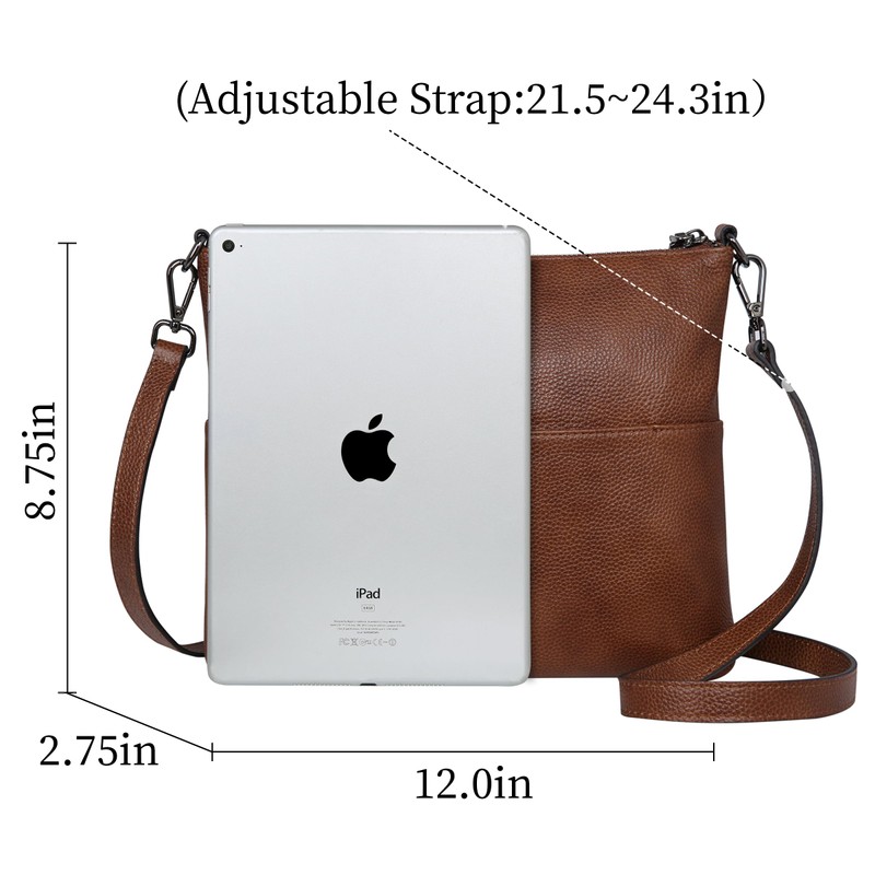 Iswee Genuine Leather Crossbody Bag for Women Purses and Handbags