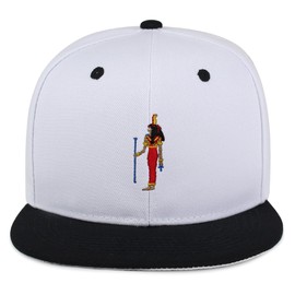 JPAK Egyptian Queen Holding Ankh Hip-Hop Snapback Hat Embroidered Baseball Cap Cleopatra Ankh