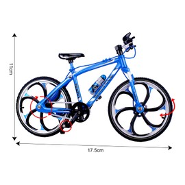 1:10 Scale Die-Cast Alloy Mini Mountain Bike Bicycle Model Toy Desktop Decoration Crafts for Cycling Lovers Bike Racers Athletes Children Boys and Girls