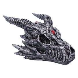 Nemesis Now Tribal Flame 21.5cm, Resin, Silver, Dragon Figure, Silver Dragon Ornament, Collectable Dragon Giftware, Cast in the Finest Resin, Expertly Hand-Painted