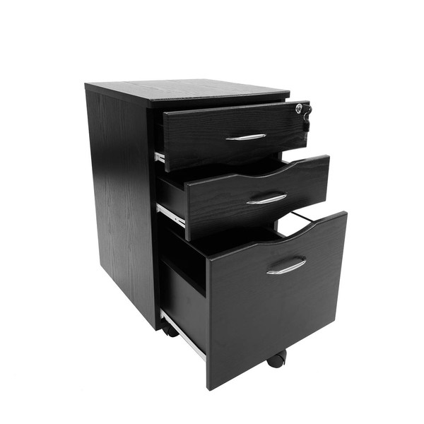 Techni Mobili Rolling Storage and File Cabinet, Espresso