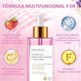 2PCS Soft Serve After Shave Oil, Aceite de Fresa para Después del Afeitado, Extracto Natural, Sabor a Fresa de Larga Duración, Rápida Absorción, Adecuado para Pieles Sensibles, Unisexo