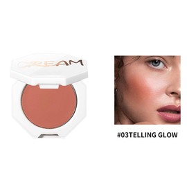 Natural Color Cream Blush for Cheeks -Long Lasting Waterproof Paraben Cruelty Free Cheek Blush - Compact Blusher, Peach Pink,Rose
