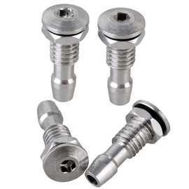 BQLZR RC Boat Water Nipple M6 Thread Silver Outlet Nozzle for Engine Cooling Pack of 4