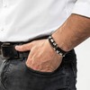 SERASAR 17cm Silver Bracelet Men Gift-Box Genuine-Leather Cowhide Braided Adjust-Able