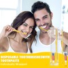 HOFASON Disposable Toothbrushes with Toothpaste Pack of 300, Yellow Hollow