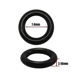 HiSport - Juego de juntas tóricas para inyector de combustible - O-1A compatible con Toyota, Honda, Mazda. [7,4 mm x 2,16 mm] Kits de reparación universales [50 piezas]