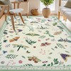 ASPMIZ Insect Area Rug 3X5, Beige Bedroom Rug Non Slip,