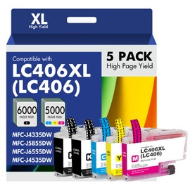 LC406 LC406XL Ink Cartridges for Brother Printer MFC-J4335DW MFC-J5855DW