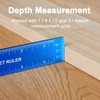 TOURACE Aluminum Woodworking Rulers with Slide Stop (3 Pcs) Precision