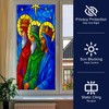 HOMETITUTE Three Wise Blue Religious Privacy Window Cling 17.7x39.3 PVC
