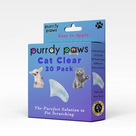 Purrdy Paws Soft Nail Caps for Cat Claws Clear Kitten