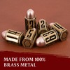 Bullet Metal Dice Set - Six Brass D6 Dices -