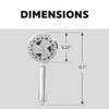 Aqua Vista 4.5-in. Polished Handheld Shower Head with 6 Spray