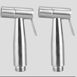 2 Pieces Bidet Toilet Sprayer Head Stainless Steel Handheld Bidet Sprayer Cloth Bathroom Diaper Sprayer for Kitchen and Toilet Cleaning (Bidet Sprayer Head)…