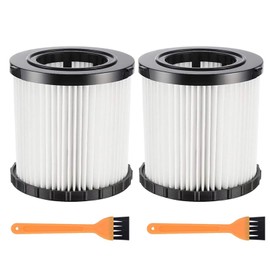Ghsretore 2 Pack DCV5801H HEPA Filter Compatible with OR FIT FOR DEWALT DCV580H DCV581H 20V MAX Wet Dry Vacuum, Washable and Reusable with 2 Brushes