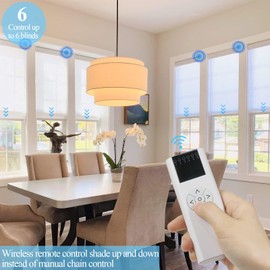 AC114-06 Remote Control (RF 433.92MHz) 6 Channel Wireless Blinds Controller for Motorized Roller Shades and Blinds