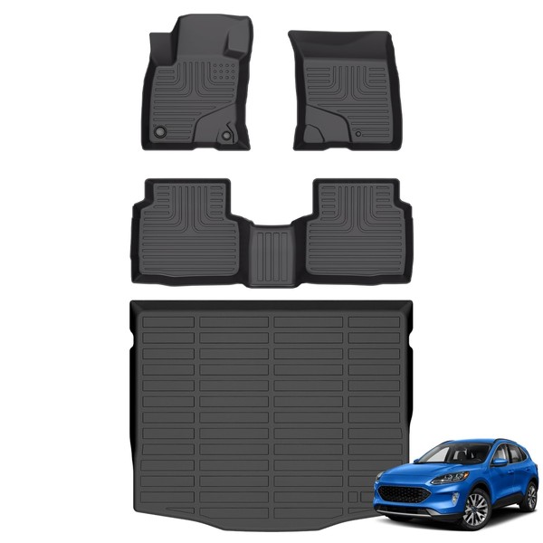 Hutisya-Floor Mats & Cargo Liner Set Fit for Ford Escape