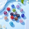 FASHEWELRY 15Pcs 15 Colors Handmade Polymer Clay Pave Rhinestone Beads,