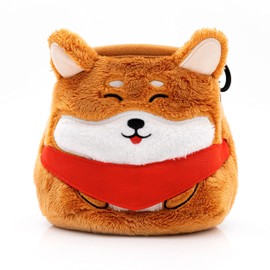 YY Vertical Shiba Inu | Chalkbag for Rock Climbing Gymnastics Bouldering Suitable for Adults and Children Cute Animal Chalk Bag with Belt Ideal for Rock Climbing