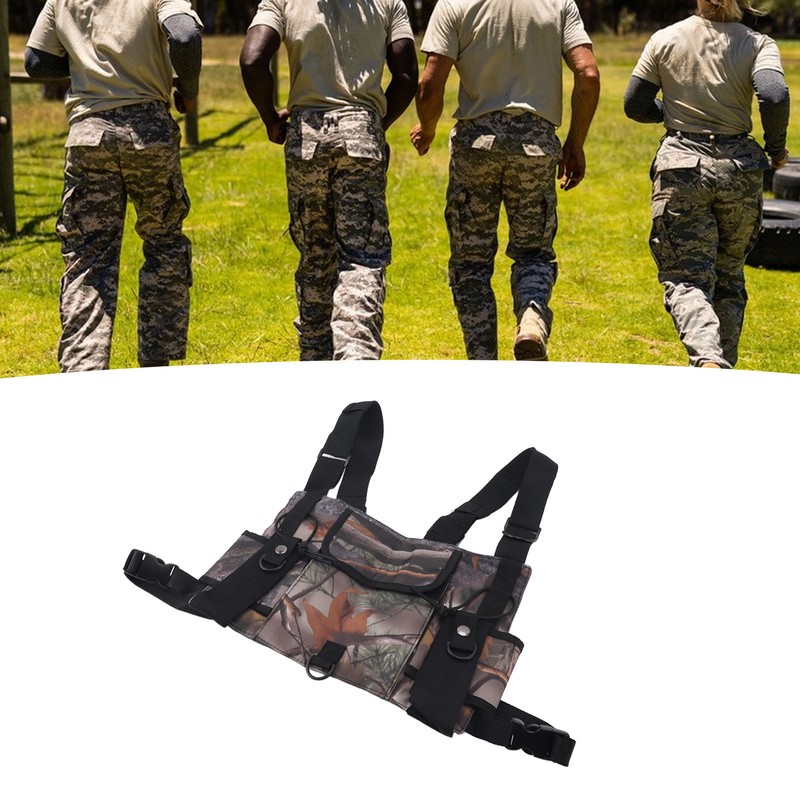 Radio Chest Harness Chest Front Pack Pouch Vest Rig Radio