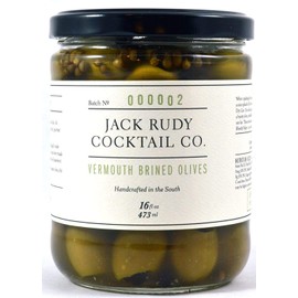 Jack Rudy Cocktail Co Vermouth Marinated Green Pitted Olives