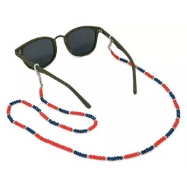 ORANGE AND BLUE CRYSTAL GLASSES SUNGLASSES CHAIN ( 2400 )
