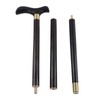 African Blackwood Detachable Walking Stick Elderly Ergonomic 3 Section Walking