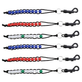Be In Your Mind 6 Pieces Golf Score Counter Golf Score Counter Golf Punch Counter Plastic Beads Golf Counter with Clip for Men Women White Red Blue