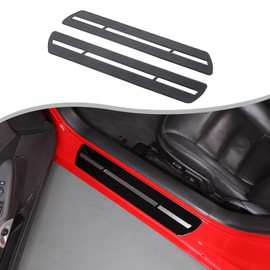 Corvette C6 Door Sill Protectors Car Door Protector Edge Guards Compatible with Corvette C6 Stringray Z06 ZR1 2005-2013 Non-Scratch PCV Waterproof Door Threshold Strips Accessories (Black)
