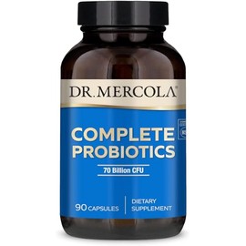 Dr. Mercola Complete Probiotics 180 Ct - 90 Servings- Twice Daily Probiotic Supplement - 70 Billion CFU - Acid  Bile Resistant - Promotes Digestive...