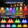 Bridika Solar Deck Lights with Remote, 16 Pack Fence Lights