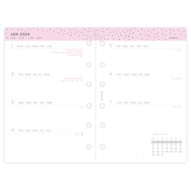 Filofax Pocket Confetti week to view diary - 2024, White