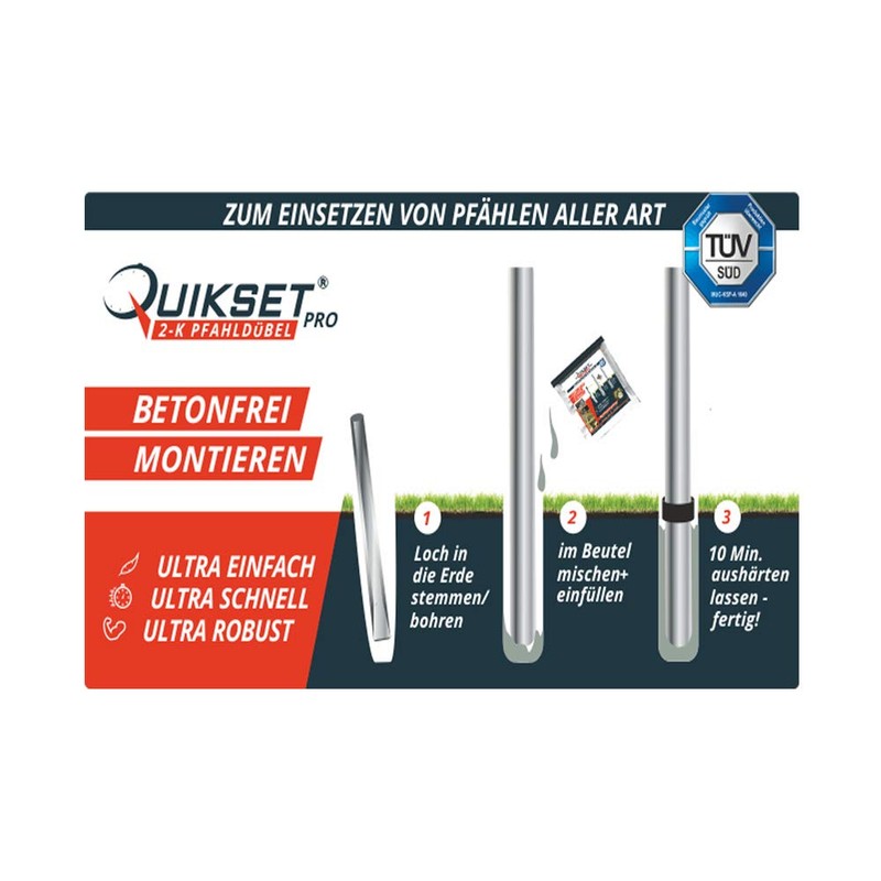 Quikset Pro 2-K Chemical Dowel 700 ml for Natural Ground