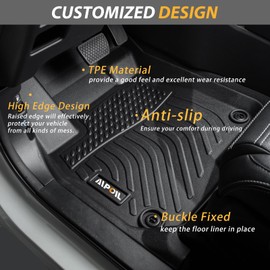 AIPOIL®TPE Floor Mats & Cargo Liner Custom for 2019-2025 Nissan Altima丨All Weather Protection Anti-Slip Automotive Floor Liners丨Full Set Automobile mats Accessories, Black