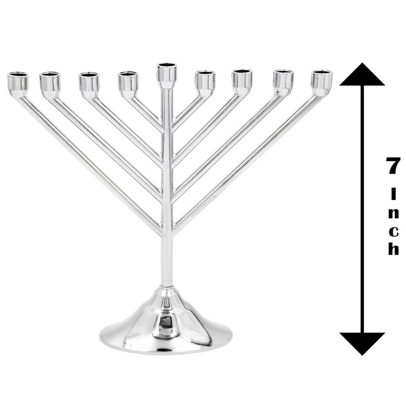 The Dreidel Company Hanukkah Menorah Rambam Design for Chanukah, Candles