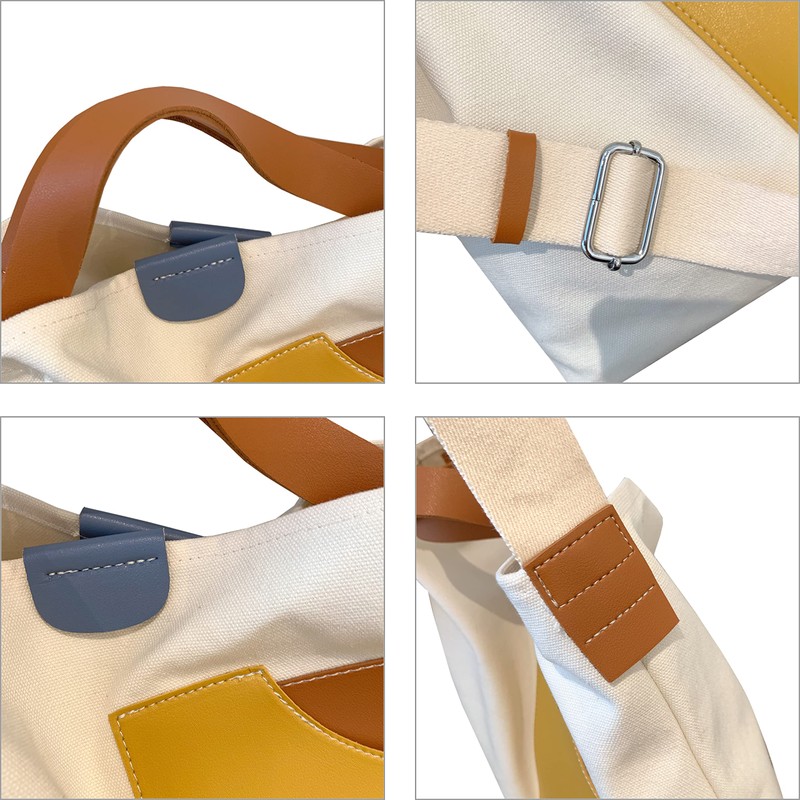RAKEE Women's Tote Bag, Shoulder Bag, Canvas, Divider, Business Bag,