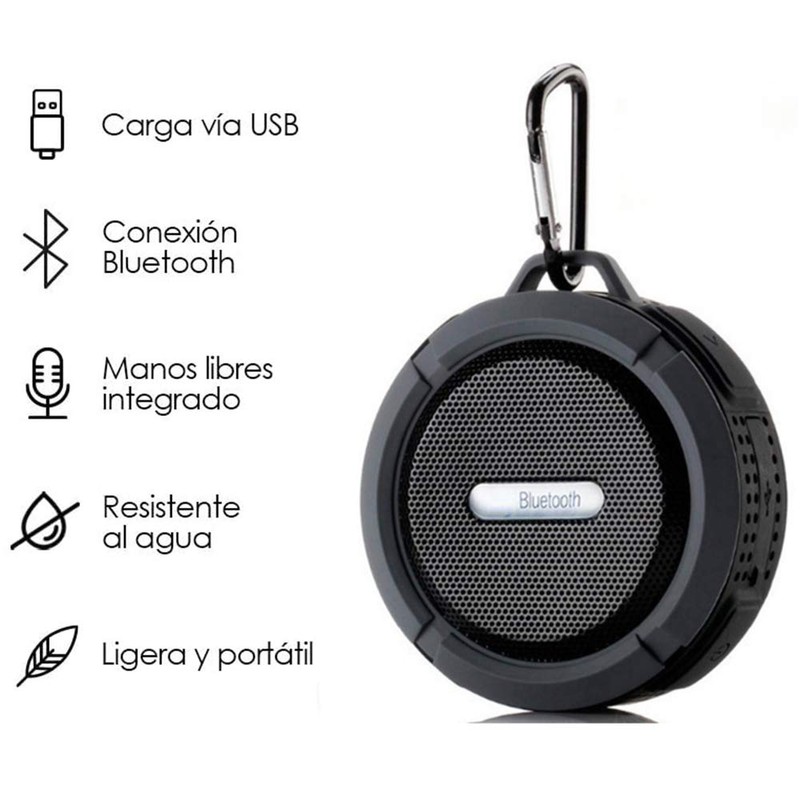 C6 Portable Bluetooth Speaker, Waterproof Bluetooth Speaker, Loud HD Sound,