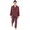 Fruit of the Loom Men's Flannel Pajama Sleep Set, Red