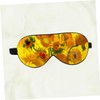 KOMBIUDA Sunflower Pattern Double Layers Silk Eye Mask Creative Eyepatch