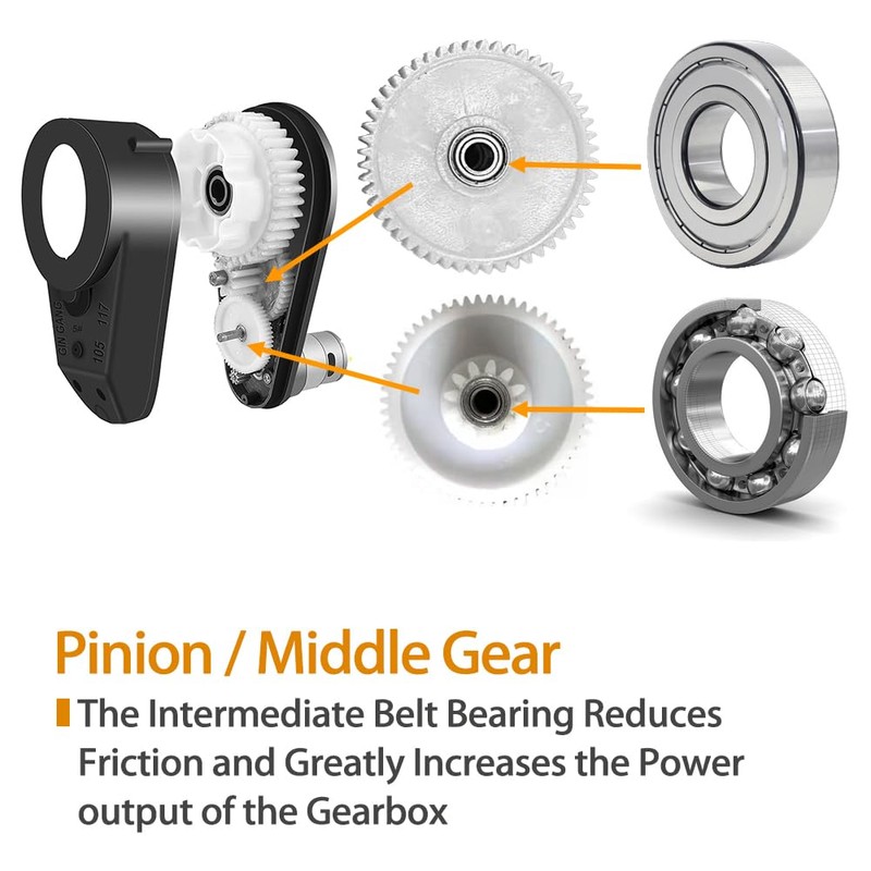 12V 550 40000RPM High Speed Steel Gears Motor Gearbox for