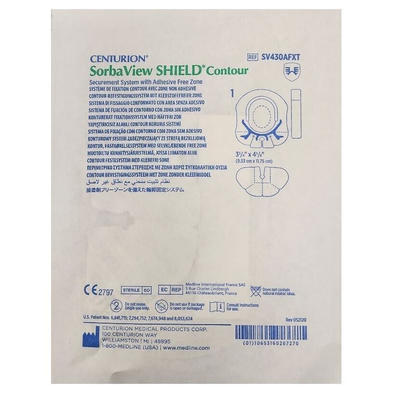 Medline *1-Piece* Centurion SorbaView SHIELD Integrated Securement Dressings SV430AFXT
