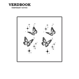 VERDBOOK Waterproof Temporary Tattoos: 2-Sheet Tattoo Kit with Realistic Body Stickers, Semi-Permanent Tattoos for Adults Lasting 7-15 Days – Safe for Men & Women, Butterfly Style