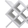 10 Cell Wine Rack, White Wall Mounted Wine Holder, Large